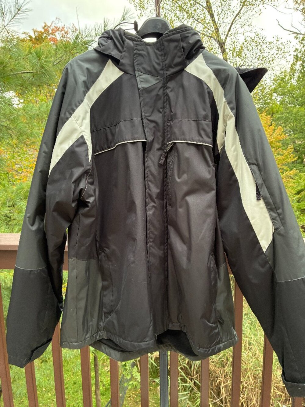 Calvin Klein Winter Jacket, Ski, Windbreaker, Removable Hood, XL, Orig $250